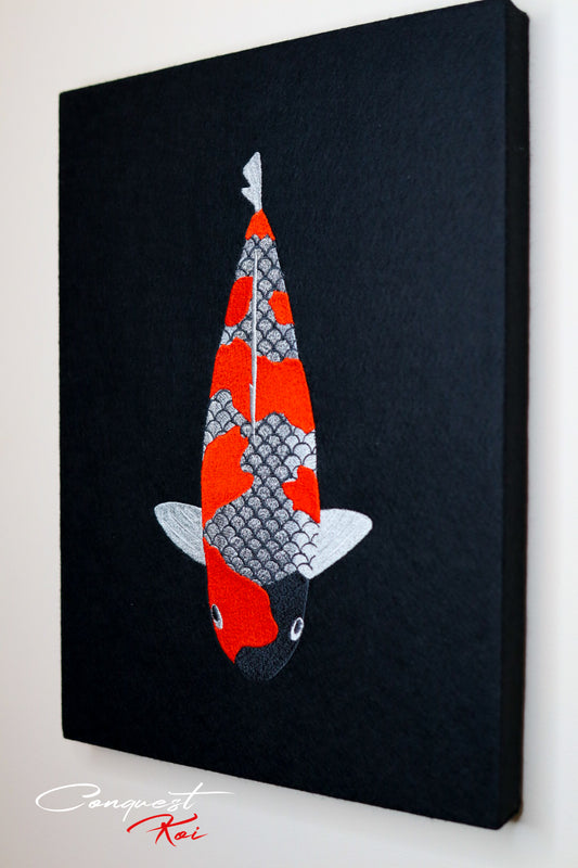 Ginrin Goshiki Embroidered Canvas Art